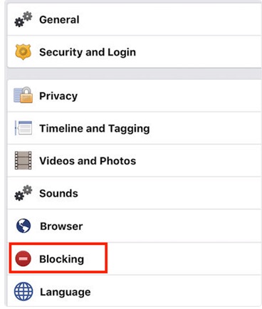 Unblock someone on Facebook using IOS